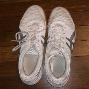 White ASICS volleyball shoes size 9